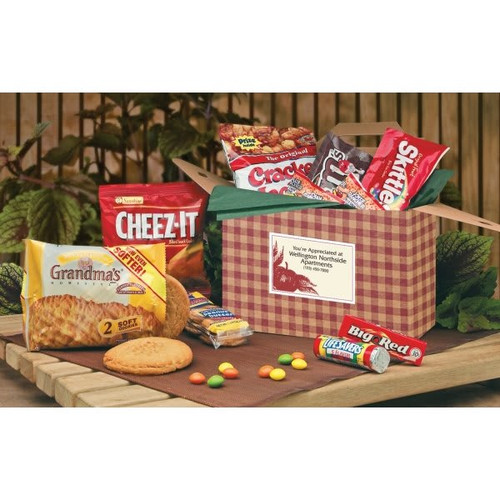 Personalized Snack Pack, Burgundy Gingham Design