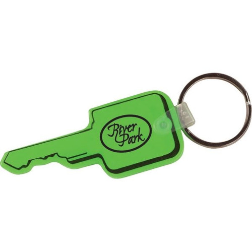 Soft Plastic Key Tag, Key Shape With Imprint On Both Sides