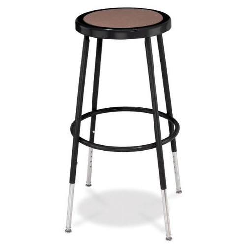 National Public Seating 25 -33 Inch Height Adjustable Heavy Duty Steel Stool, Black, Pack Of 4