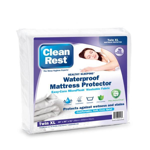 Cleanrest Fitted Waterproof Mattress Cover, Twin Xl, Case Of 4