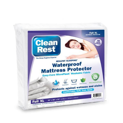 Cleanrest Fitted Waterproof Mattress Cover, Full Xl, Case Of 4