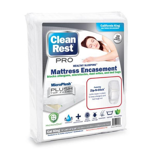 Cleanrest Pro Mattress Encasement, Cal King, Case Of 3