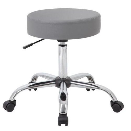 Boss Office Products Caressoft Medical Stool, Grey