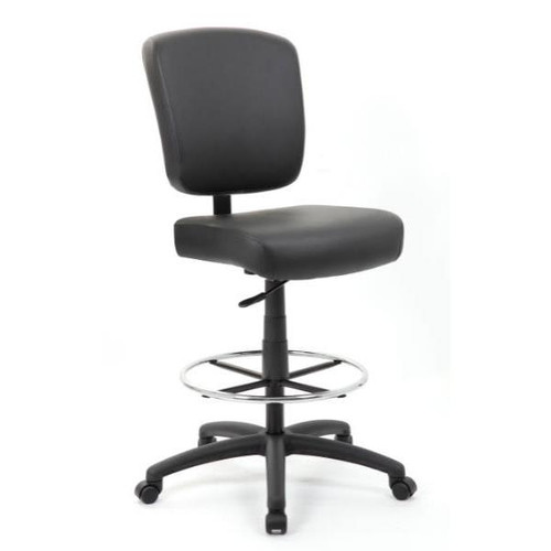 Boss Office Products Oversized Drafting Stool, Black