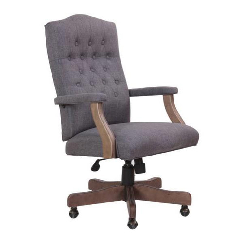 Boss Office Products Slate Grey Linen Chair