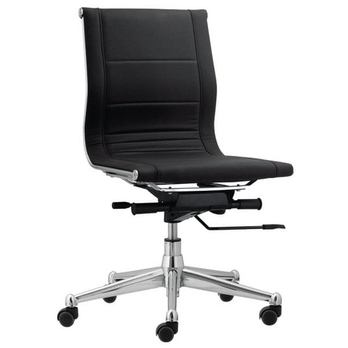 Startex Industries Florence Endura Black Mid Back Armless Task Chair Case Of 4