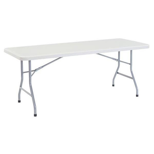 National Public Seating Rectangle Folding Table 30hx30wx72"L Gray Speckled