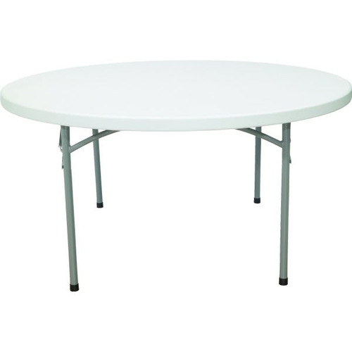 National Public Seating Round Folding Table 30hx71"D Gray Speckled