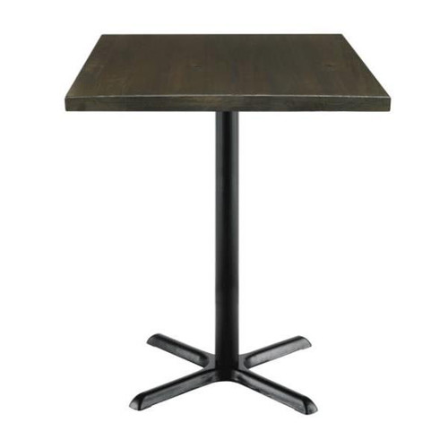 Kfi Seating Urban Loft 30 X 30 X 41 In Square Vintage Wood Break Room Table (Espresso)