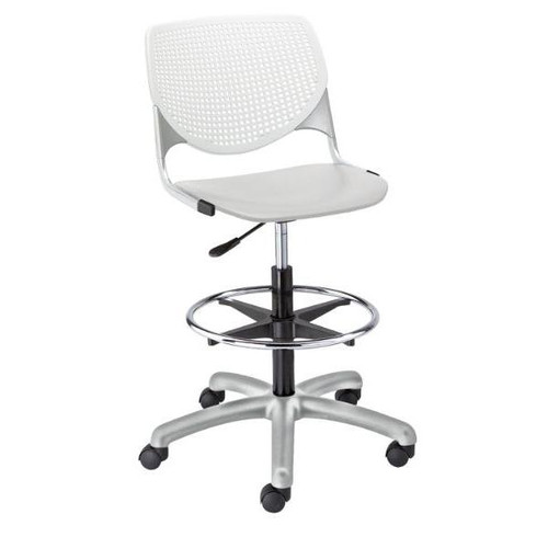 KFI Seating Kool Drafting Stool (White/Gray)
