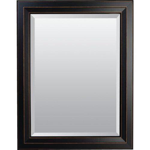 American Pride 23 X 30" Decorative Framed Beveled Mirror - 2.75" Venetian Bronze