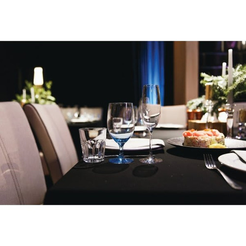 Tablecloth, Spun Polyester, 42x42, Black Case Of 12