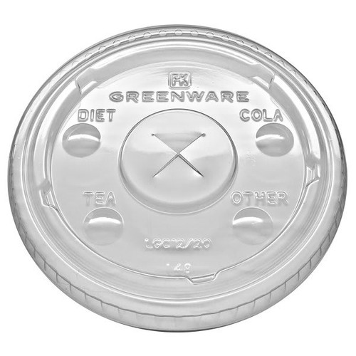 Fabri-Kal Pla Lid For 9, 12, 20oz Greenware Cups, Case Of 1000