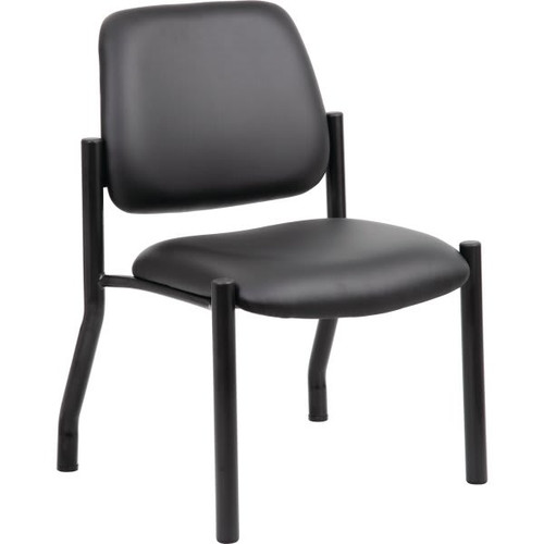 Boss Antimicrobial Armless Guest Chair, 300 Lb. Weight Capacity