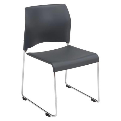 National Public Seating Nps 8800 Series Cafe Plastic Stack Chair (Charcoal)