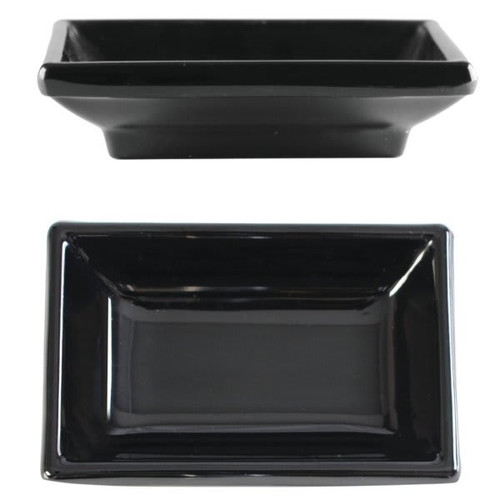 Thunder Group 2 Oz 3-3/4 X 2-1/2" Sauce Dish Black Package Of 12