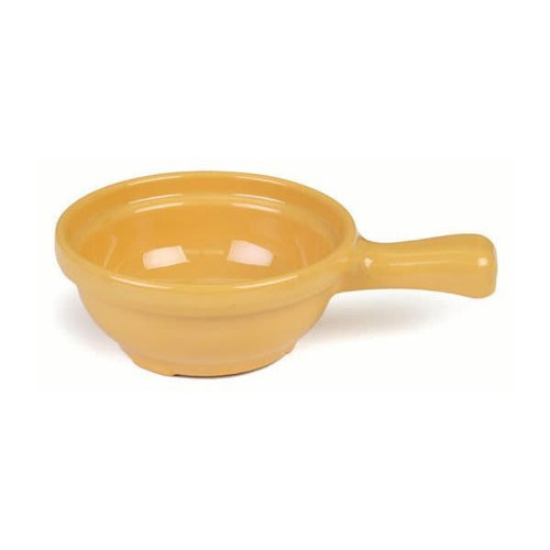 Thunder Group 10 Oz 4.25x 6-.75 X 2" Soup Bowl W/ Handle Yellow Package Of 12