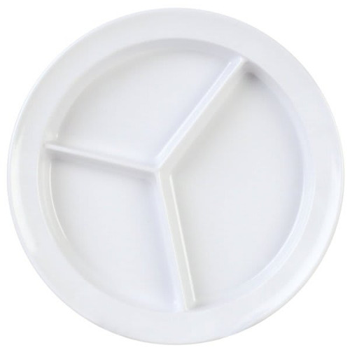 Thunder Group 8-3/4" Deep Compartment Plate White Package Of 12