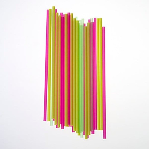 Empress Neon Cocktail Unwrapped Straw/stirrer 5.25" Case Of 10,000