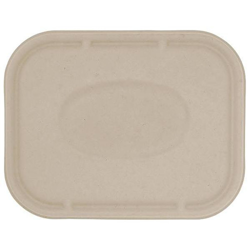 World Centric Fiber Lid For Fiber Container, 7.8x10.1x0.5, Natural, Case Of 400