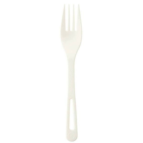 World Centric Tpla Compostable Cutlery, Fork, 6.3", White, Case Of 1000