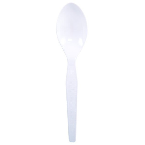 Polystyrene Teaspoon White Medium Weight,  Case Of 1000