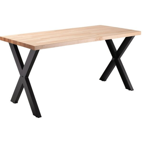 National Public Seating Collaborator Table 30x72x30" Rectangle Butcherblock Top