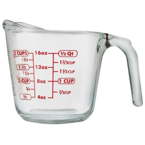 Anchor Brand 2 Cup Glass Measuring Cup, 4 Per Case