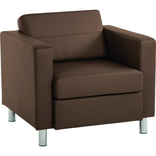 Worksmart Pacific Arm Chair In Java With Chrome Finish Legs