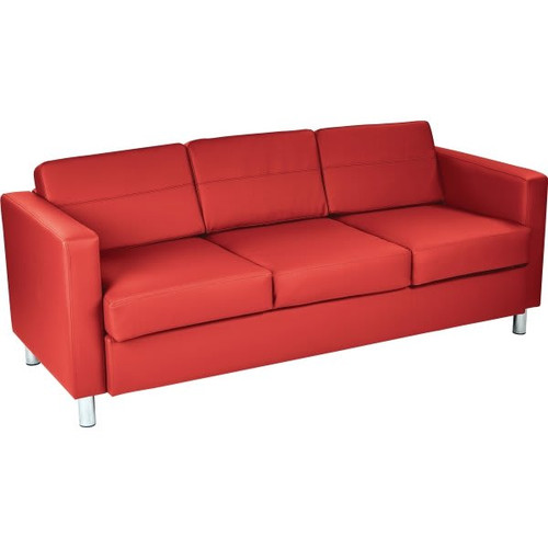 Worksmart Lipstick Pacific Sofa With Chrome Finish Legs