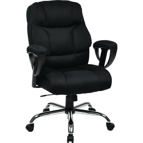 Worksmart Executive Big Mans Chair Mesh, Padded Height Adjustable Arms