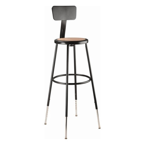 National Public Seating 32 -39" Height Adjustable Heavy Duty Steel Stool