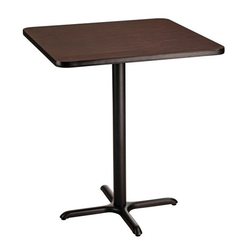 National Public Seating Cafe Table, 36" Square, X Base