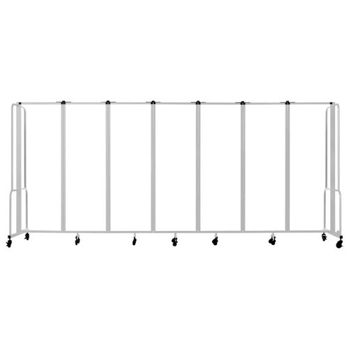 National Public Seating Room Divider, 6' Height, 7 Sections,clear Acrylic Panels