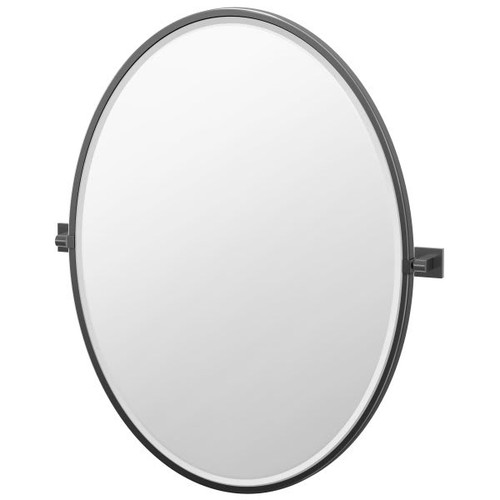 Gatco Elevate Framed Large Oval Mirror (Matte Black)