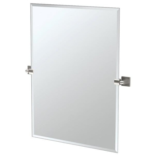 Gatco Elevate Frameless Large Rectangle Mirror In Satin Nickel