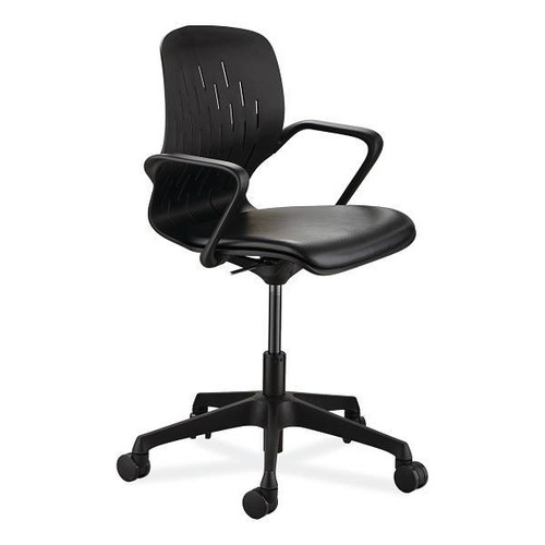 Safco Shell Desk Chair, 17" To 20" Seat Height, Black