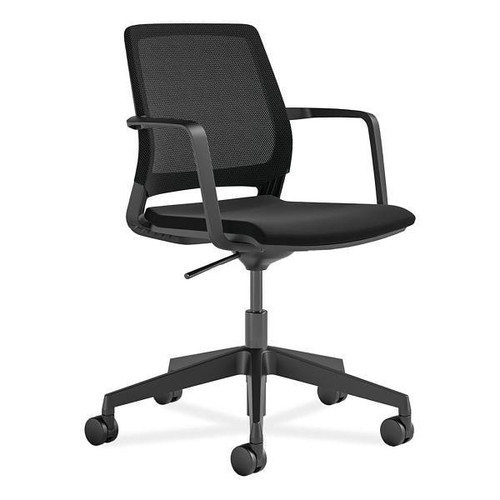 Safco Medina Conference Chair, 17" To 22" Seat Height, Black
