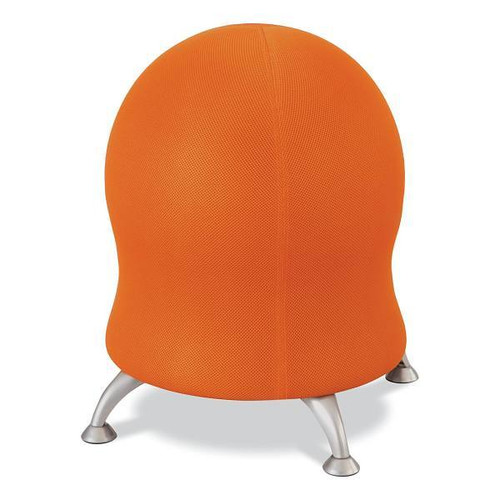 Safco Zenergy Ball Chair, Backless, 20" To 23" High, Orange Fabric Seat