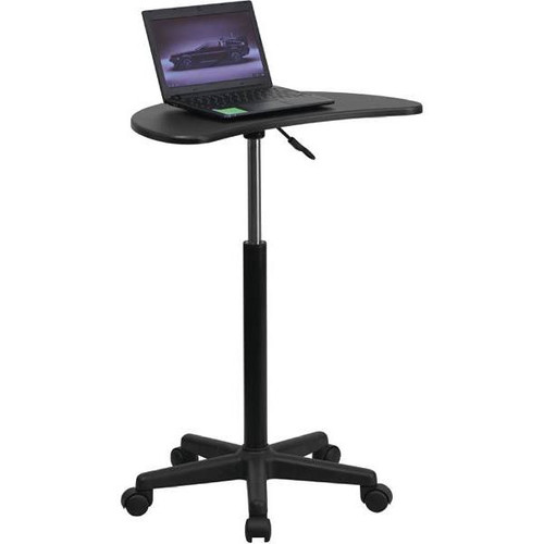 Carnegy Avenue 25 In. Rectangular Laptop Desk With Adjustable Height (Black)
