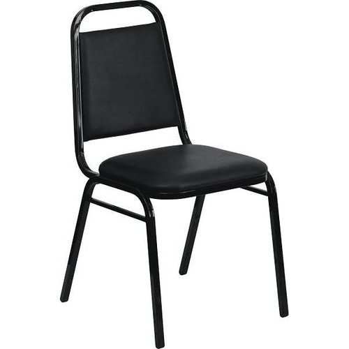 Carnegy Avenue Vinyl Stackable Chair (Black) FDBHF2BKVYL