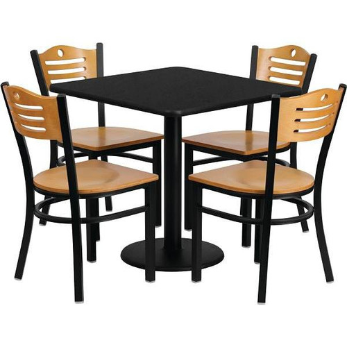 Carnegy Avenue 5-Piece Table And Chair Set (Black)