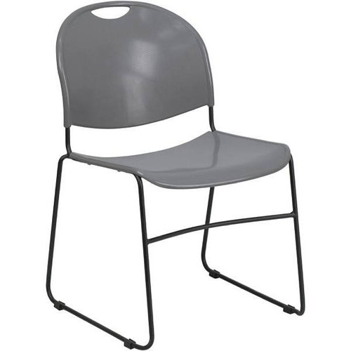 Carnegy Avenue Plastic Stackable Side Chair (Gray)