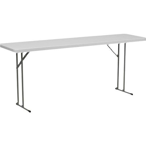 Carnegy Avenue # Dadycz180gw 72 In. Plastic Tabletop Metal Frame Folding Table (Granite White)