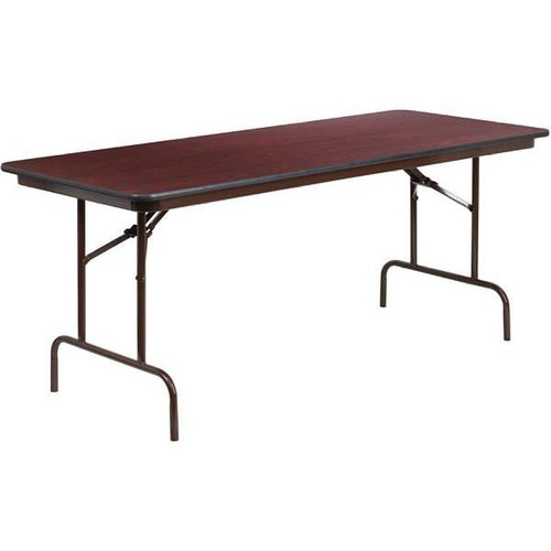 Carnegy Avenue 72 In. Table Top Material Folding Banquet Tables (Mahogany Wood)
