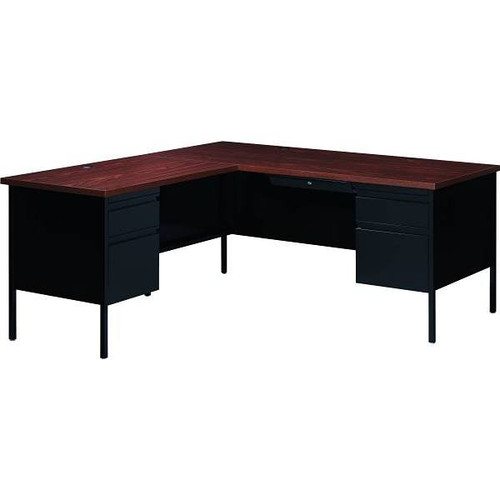Hirsh  72 In. X 66 In. L-Shaped Executive Desk 4-Drawer Left Return (Black Walnut)