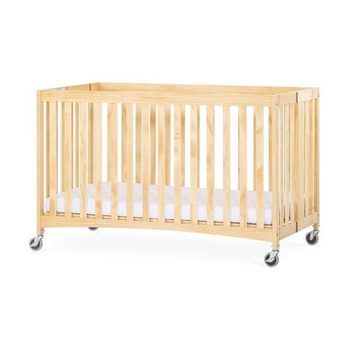 Foundations Full-Size Travel Sleeper Folding Crib Casters Foam Mattress