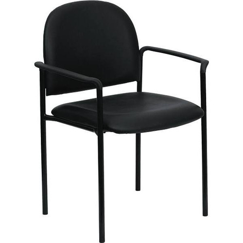 Carnegy Avenue Vinyl Stackable Chair (Black) BT5161VINYL