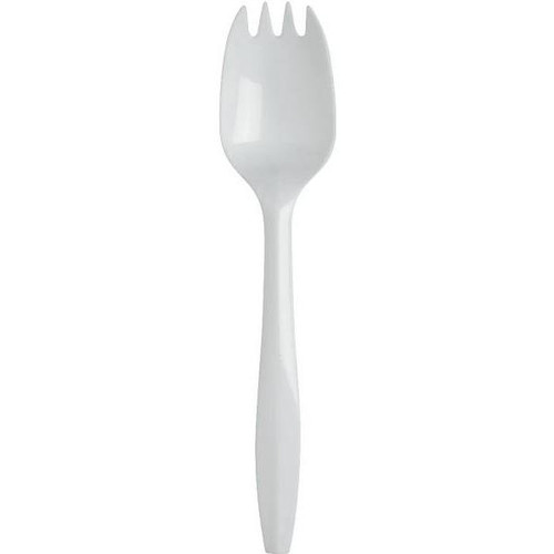 Dixie Ultra Smartstock Med-Weight Disposable White Plastic Sporks (960-Case)