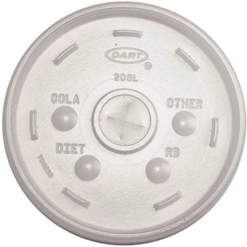 Dart Lid Straw Slot Translucent (1000-Case)